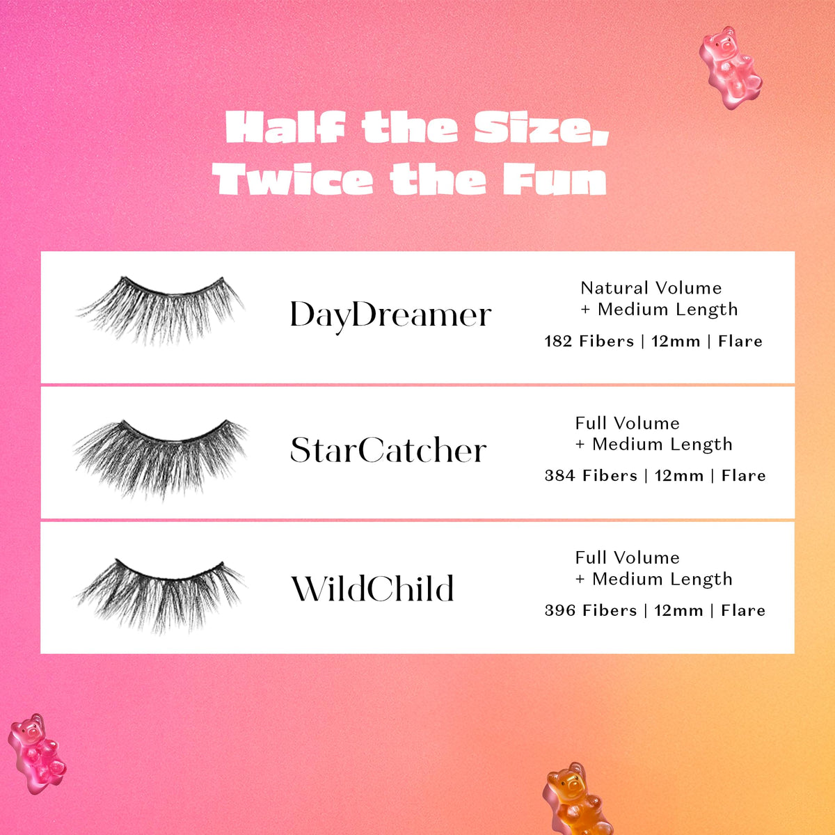 Lilly Lashes Self Adhesive Eyelashes (Half Lashes), No Lash Glue Needed, Body Heat Activated Press on Lashes, Reusable Self Adhesive Eyelashes Up to 5x, Easy to Apply & Remove (DayDreamer) Lilly Lashes