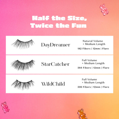 Lilly Lashes Self Adhesive Eyelashes (Half Lashes), No Lash Glue Needed, Body Heat Activated Press on Lashes, Reusable Self Adhesive Eyelashes Up to 5x, Easy to Apply & Remove (DayDreamer) Lilly Lashes