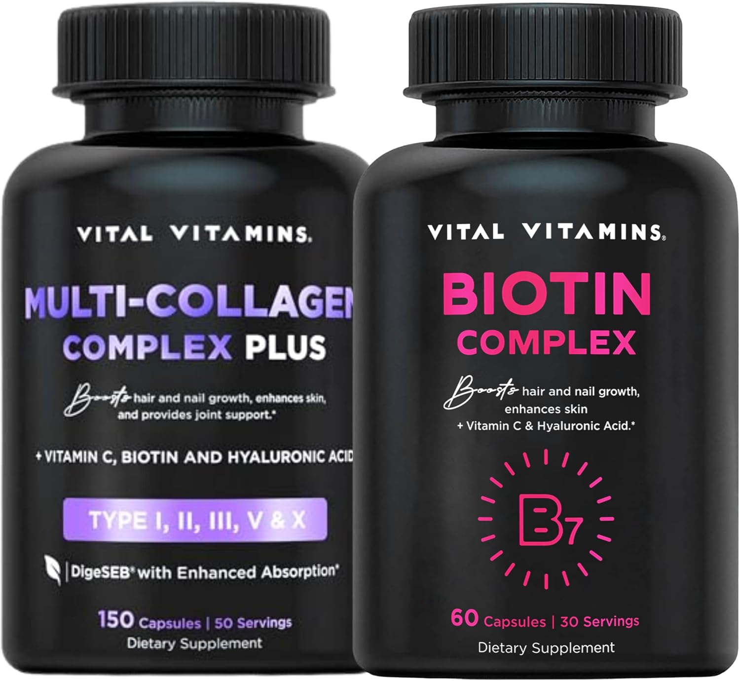 Vital Vitamins Multi Collagen Plus Pills + Biotin Complex Pills Gsupps Australia