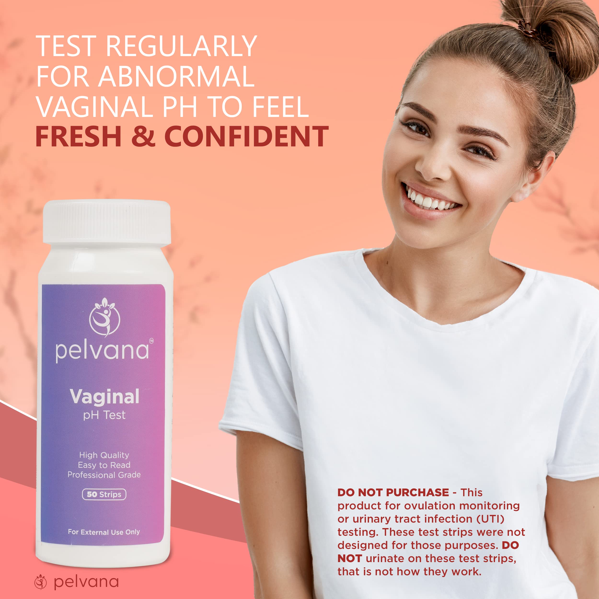 Pelvana Vaginal pH Balance Test Strips for Women 50 Strips - Vaginal pH Test Strips Pelvana buy australia supplements