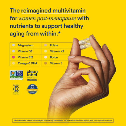Ritual Women’s 50+ Daily Multivitamin - Key Essential Vitamins and Minerals to Support Menopause, Energy, Heart, Bone, Brain Health* - Including Folate Ritual