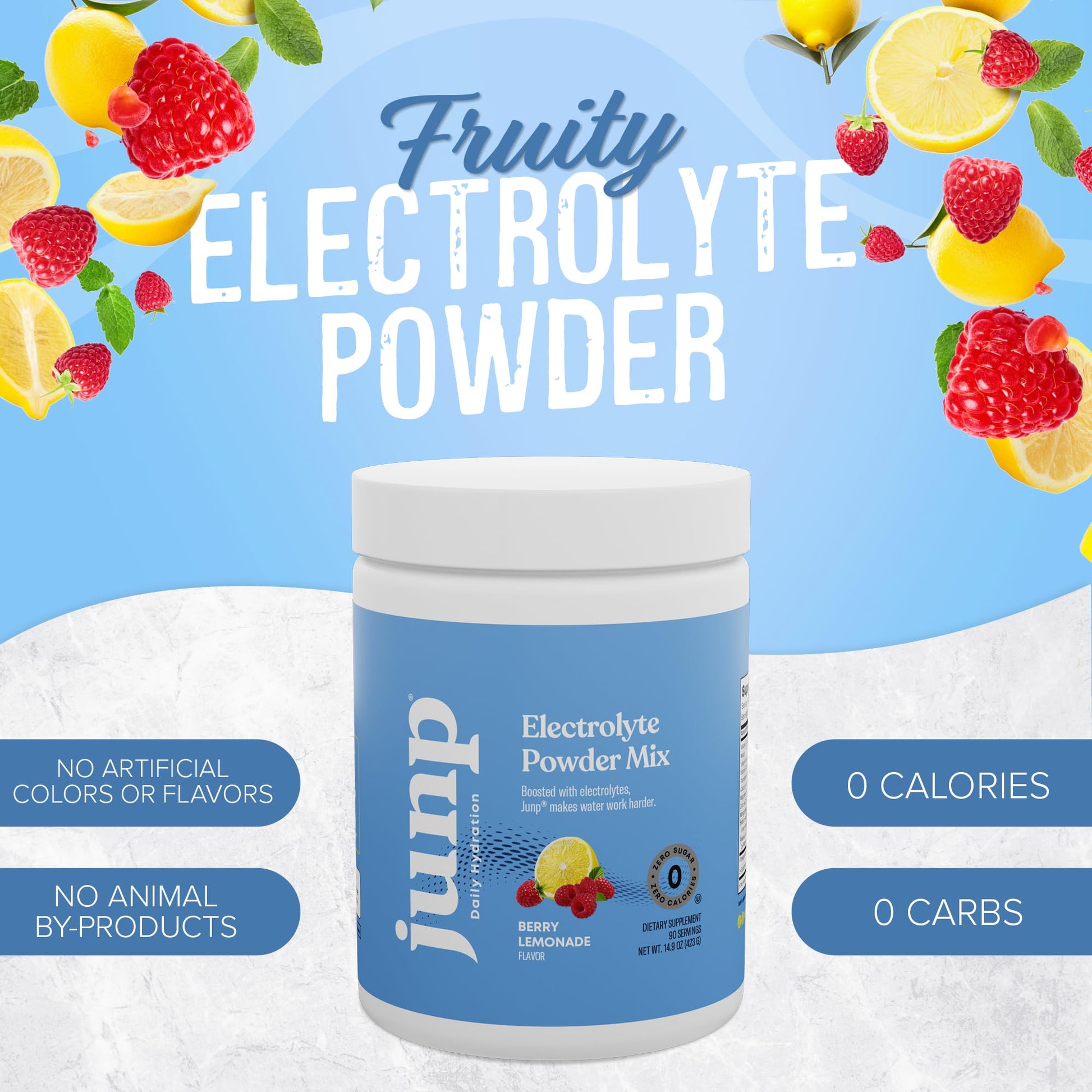 JUNP Electrolytes Powder No Sugar No Carbs – Berry Lemonade Keto Electrolyte Drink Mix - Potassium & Salt Hydration Powder Electrolytes - Zero Calorie Sugar Free Electrolyte Powder, 90 Servings JUNP buy australia supplements