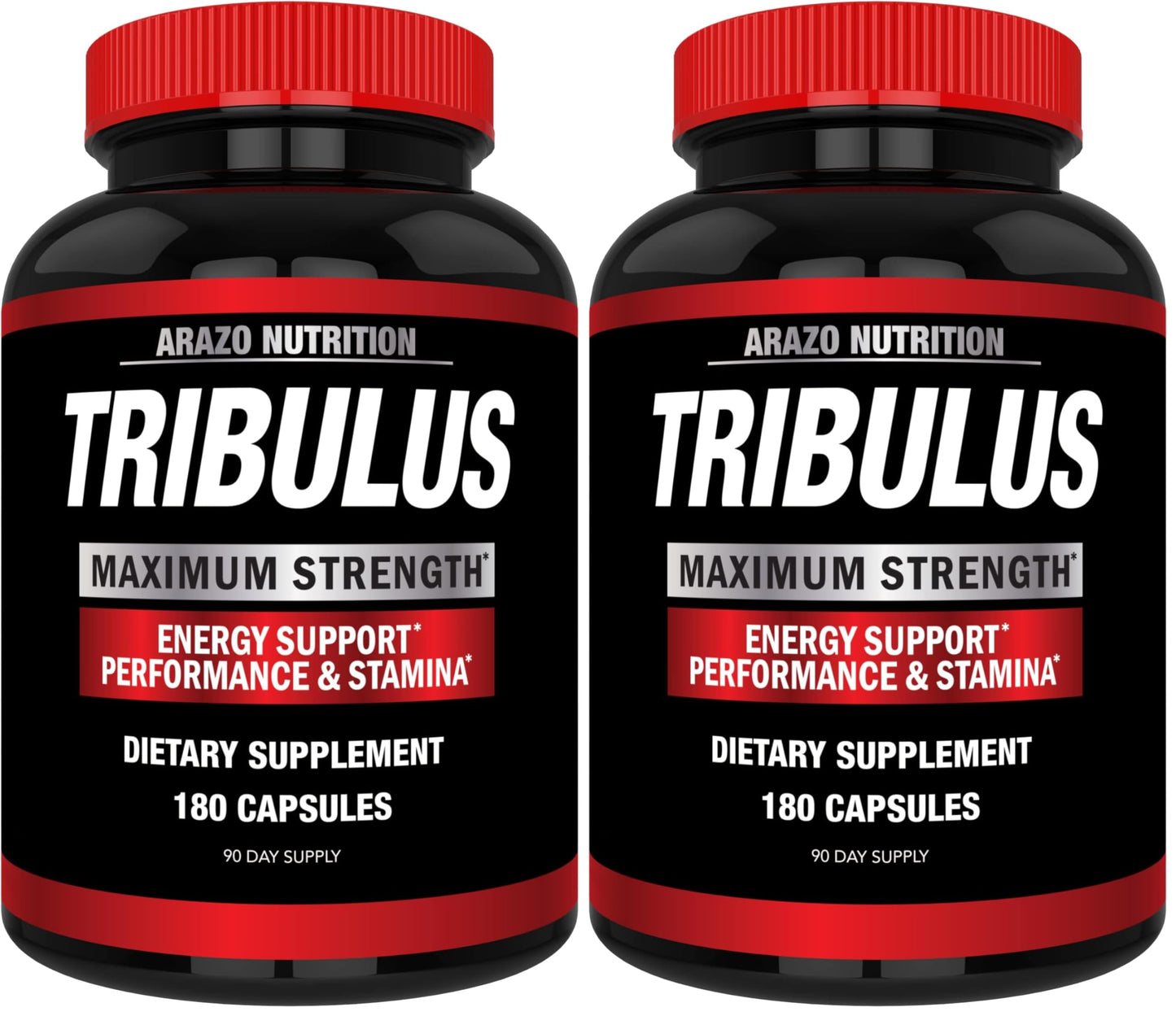 Arazo Nutrition Tribulus Terrestris 1500mg Extract Powder Per Serving – 180 Capsules - Energy Booster with Estrogen Blocker Gsupps Australia