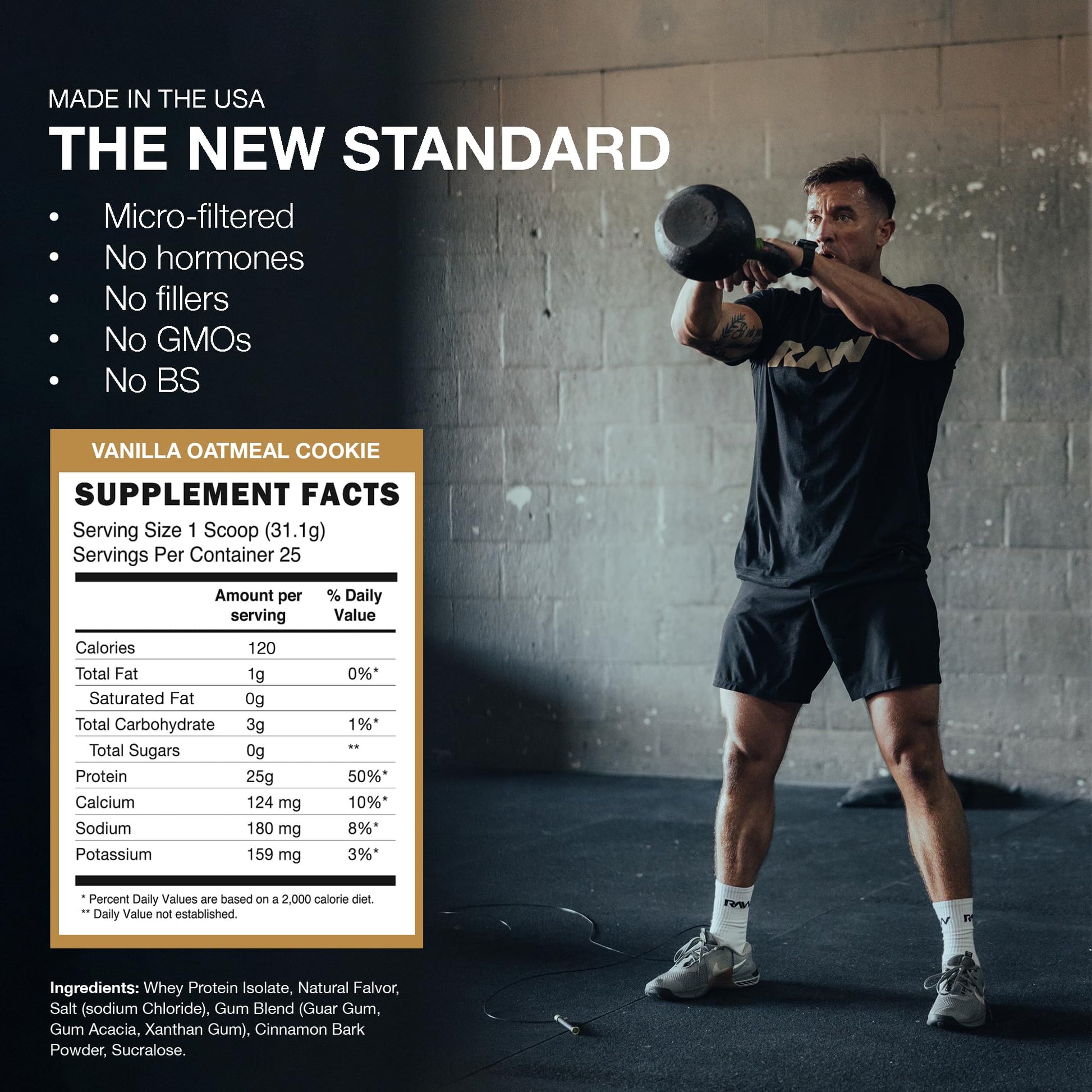 RAW Whey Isolate Protein Powder, Vanilla Oatmeal Cookie (CBUM Itholate Protein) - 100% Grass-Fed Sports Nutrition for Muscle Growth & Recovery - Low-Fat, Low Carb RAW buy australia supplements