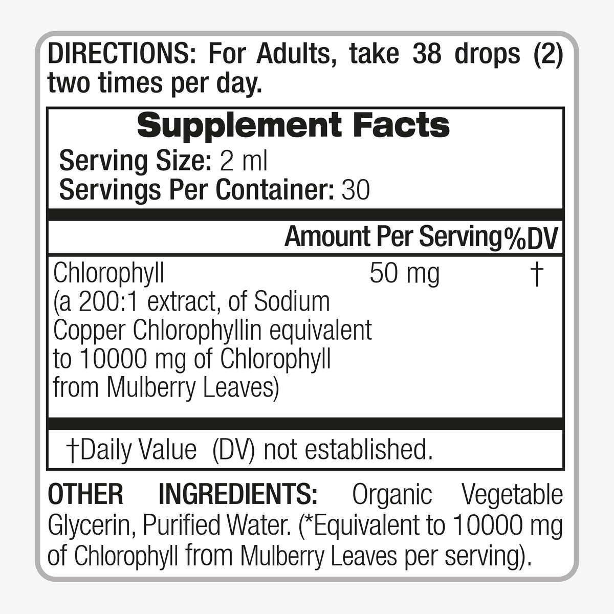 FITO MEDIC'S Lab | Liquid Chlorophyll | Chlorophyll Liquid Drops | 50 mg 200:1 Ratio Extract per Serving. FITO MEDIC'S