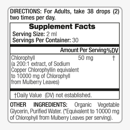 FITO MEDIC'S Lab | Liquid Chlorophyll | Chlorophyll Liquid Drops | 50 mg 200:1 Ratio Extract per Serving. FITO MEDIC'S