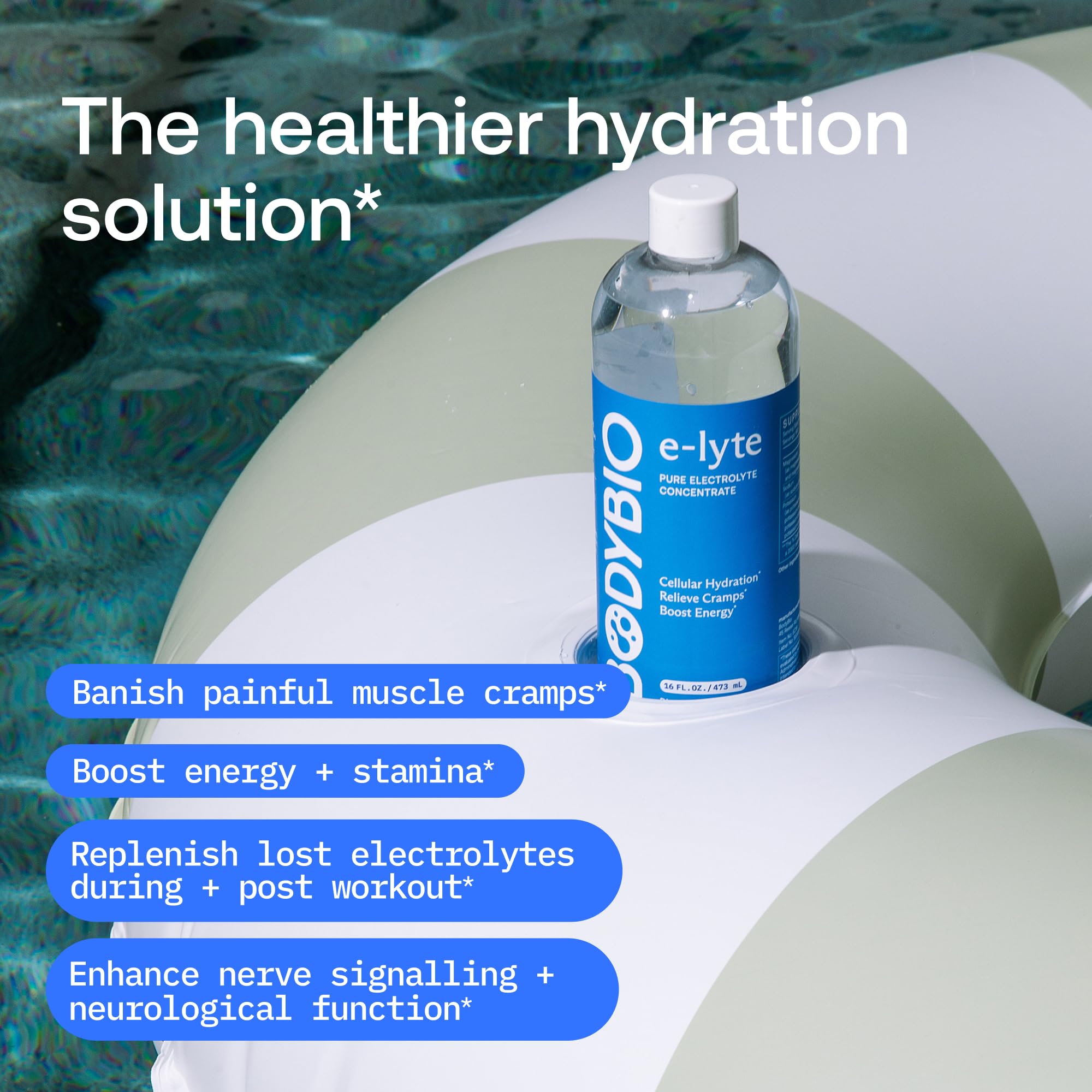 BodyBio e-lyte - Liquid Electrolyte Concentrate for Clean Hydration, Energy & Cramp Relief - No Sugar, No Artificial Flavors, No Fillers, Keto Friendly BodyBio buy australia supplements