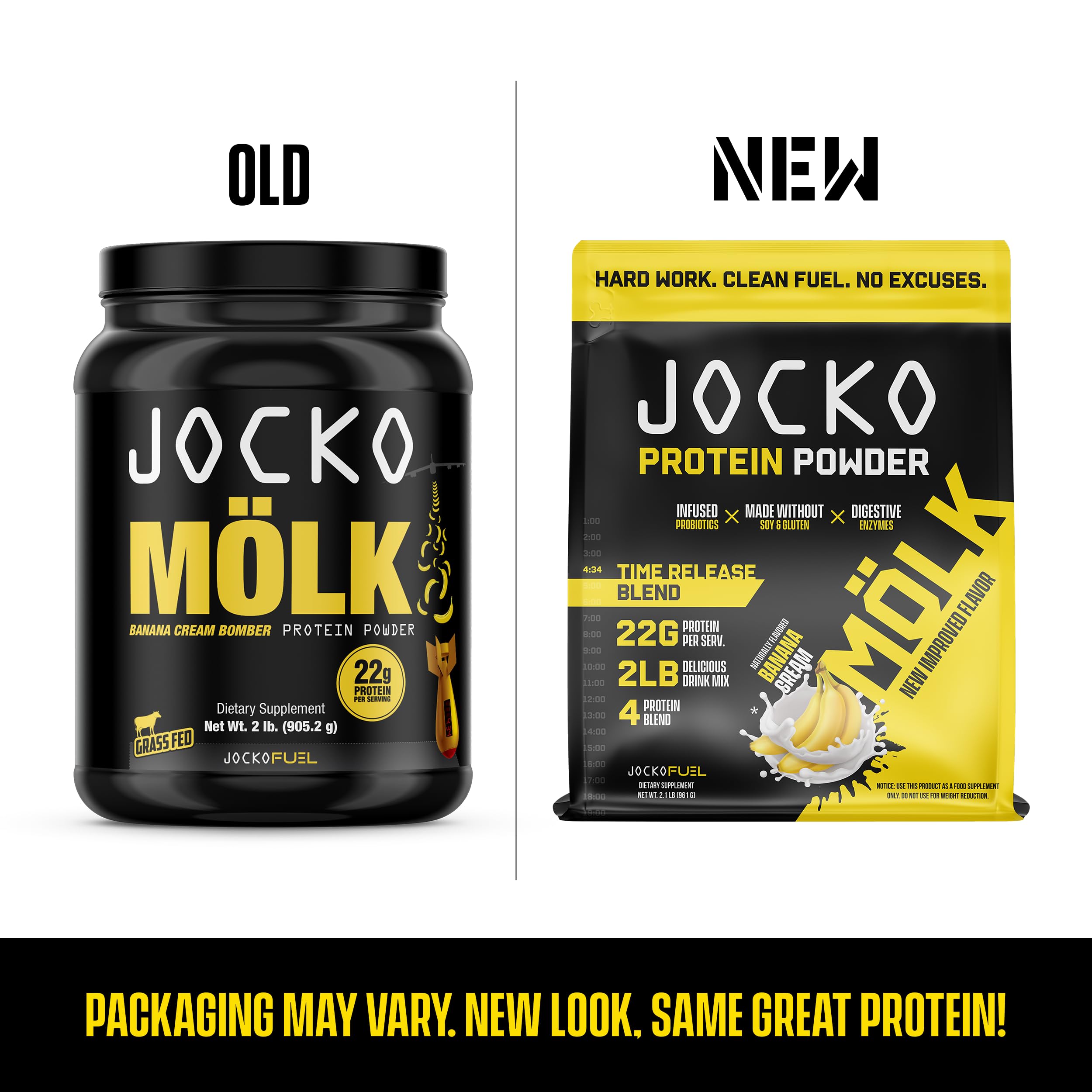 Jocko Mölk Whey Protein Powder (Banana Cream) - Keto, Probiotics, Grass Fed, Digestive Jocko Fuel buy australia supplements