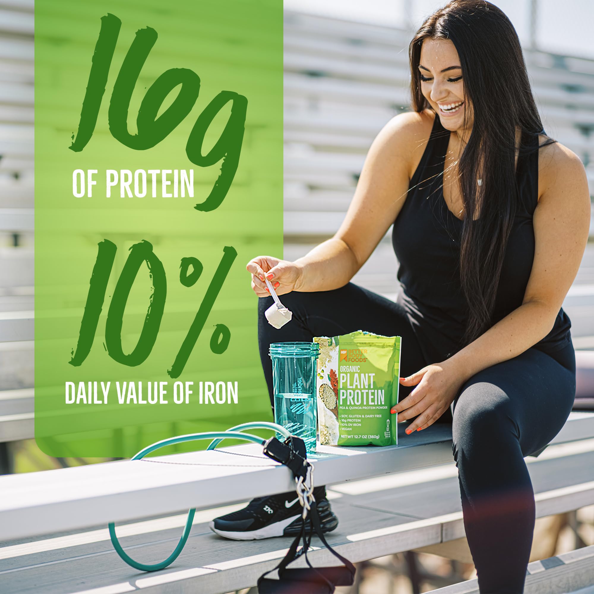 BetterBody Foods Organic Plant Based Protein Powder, 16g of Protein 24% DV, Vegan, Low Net Carbs, Gluten Free, Dairy Free, No Sugar Added, Soy Free, Non-GMO, 12.7 Ounces BetterBody Foods buy australia supplements