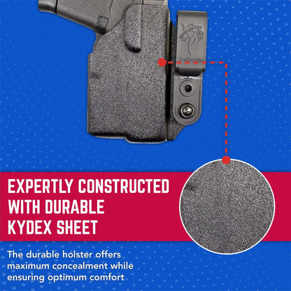 DeSantis Slim-Tuk - IWB Holster for Men and Women, Pistol Holster for Concealed Carry, Suitable for Appendix Wear, Ambidextrous, Made with Kydex, Adjustable Tension, Tuckable 360 C-Clip Gsupps Australia