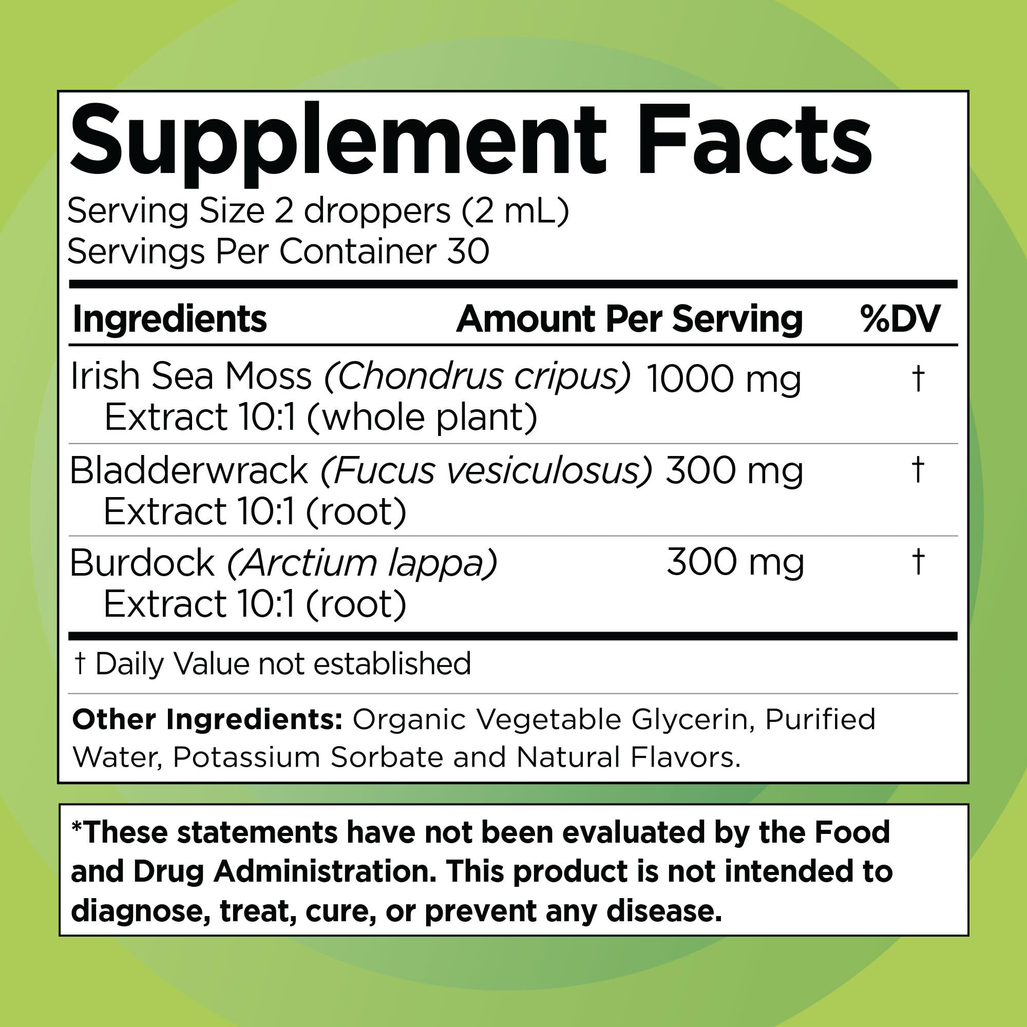 Liquid Naturals Irish Sea Moss Drops - Citrus Berry Flavor - 92+ Essential Minerals & Vitamins - Energy, Skin, Gut, Recovery - Bladderwrack and Burdock Root - 2 fl. oz Liquid Naturals buy australia supplements