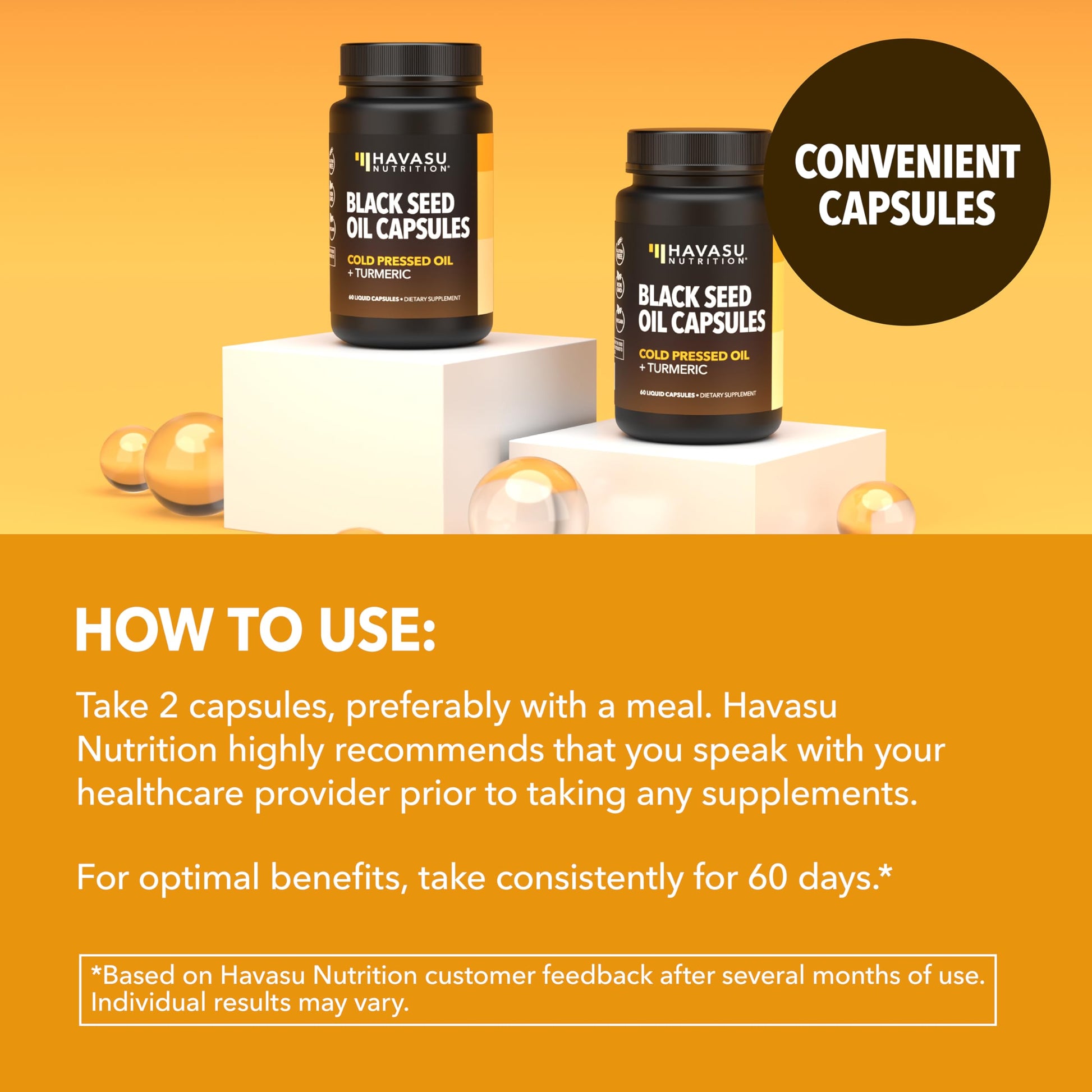 Black Seed Oil Capsules, Vegan, Non-GMO, Cold-Pressed Nigella Sativa, 90ct | 1500mg Per Serving Black Cumin Supplement for Skin Health, Immune Function, and Digestive Health, Unflavored, 30 Servings Gsupps Australia