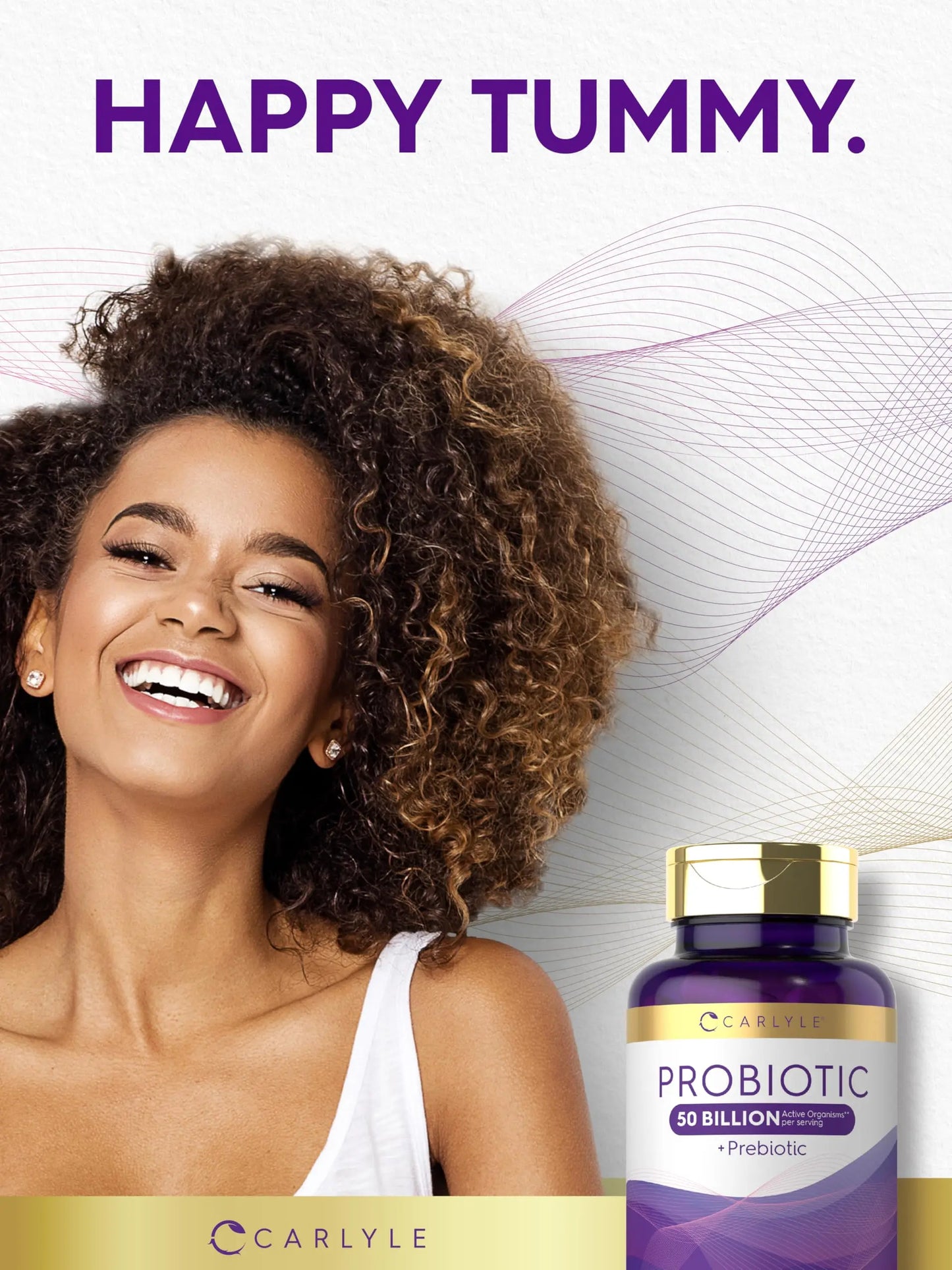 Carlyle Probiotics with Prebiotics | 120 Capsules | 50 Billion Active Organisms | Non-GMO & Gluten Free Supplement Carlyle