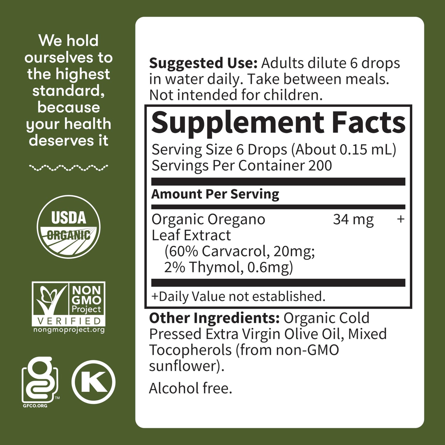 Garden of Life Organics Oil of Oregano Seasonal Drops 1fl oz (30 mL) Liquid, Concentrated Plant Based Immune Support - Alcohol-Free, Organic, Non-GMO Garden of Life