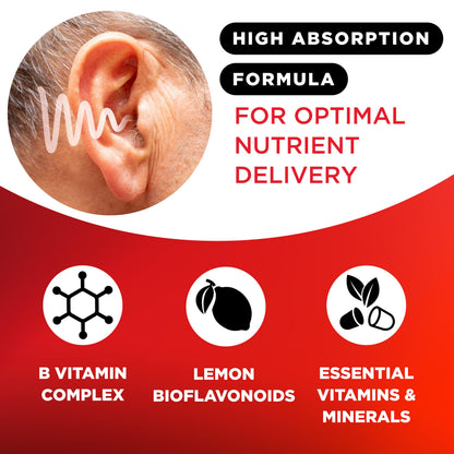 Lipo Flavonoid Ear Ringing - Doctor-Recommended for Ringing Ears – Clinically Proven Lemon Bioflavonoid Complex with Vitamins C, B1, B2, B6, B12, Lipo-Flavonoid