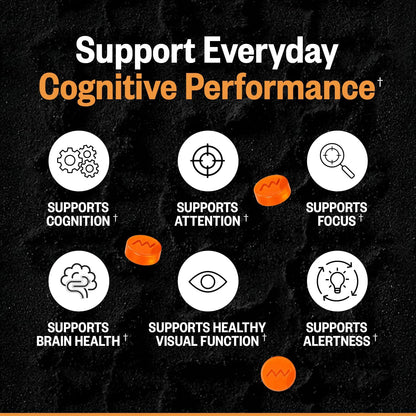 ONNIT Alpha Brain Neuro Focus Gummies, IGEN Non-GMO Tested Vegan Gummies with Omega-3s Lutein Zeaxanthin and Caffeine, Brain Eye and Focus Supplement for Men and Women, Citrus Punch, 90 Count