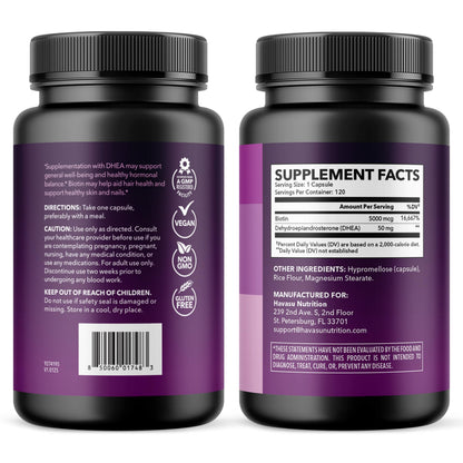 DHEA 50mg Per Serving, Vegan, Non-GMO Hormone Balance Supplement, 60ct | DHEA Supplement for Men and Women, Supports Energy, Healthy Aging, Hormone Balance, Mood and Vitality, 2-Month Supply Gsupps Australia