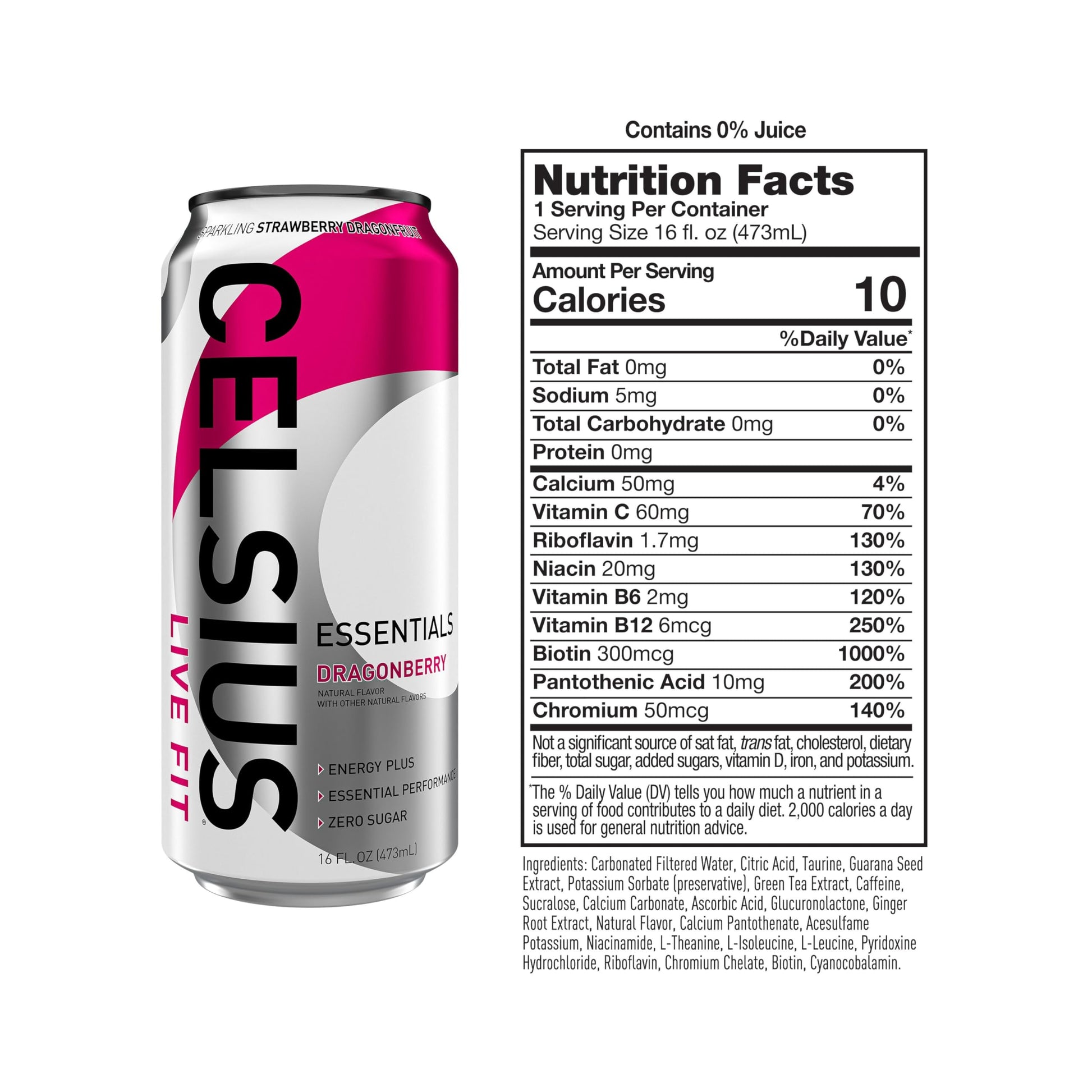 CELSIUS ESSENTIALS, Sparkling Dragonberry, Performance Energy Drink 16 Fl Oz CELSIUS buy australia supplements