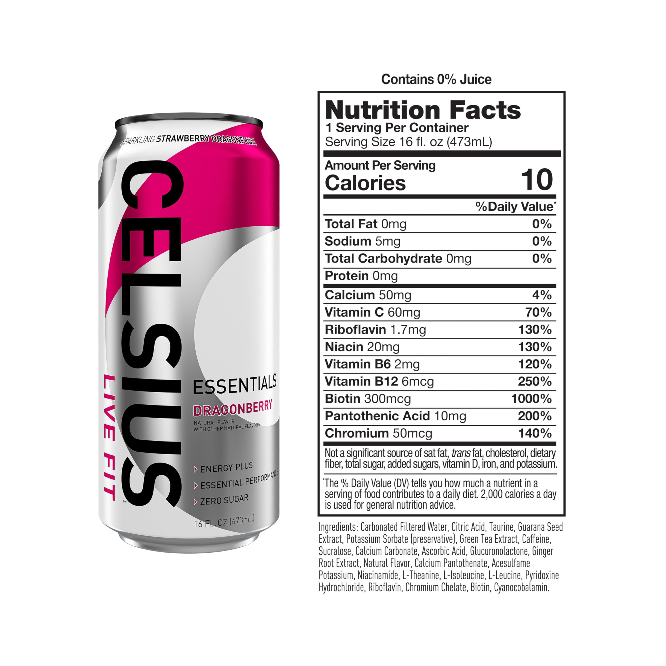 CELSIUS ESSENTIALS, Sparkling Dragonberry, Performance Energy Drink 16 Fl Oz CELSIUS buy australia supplements