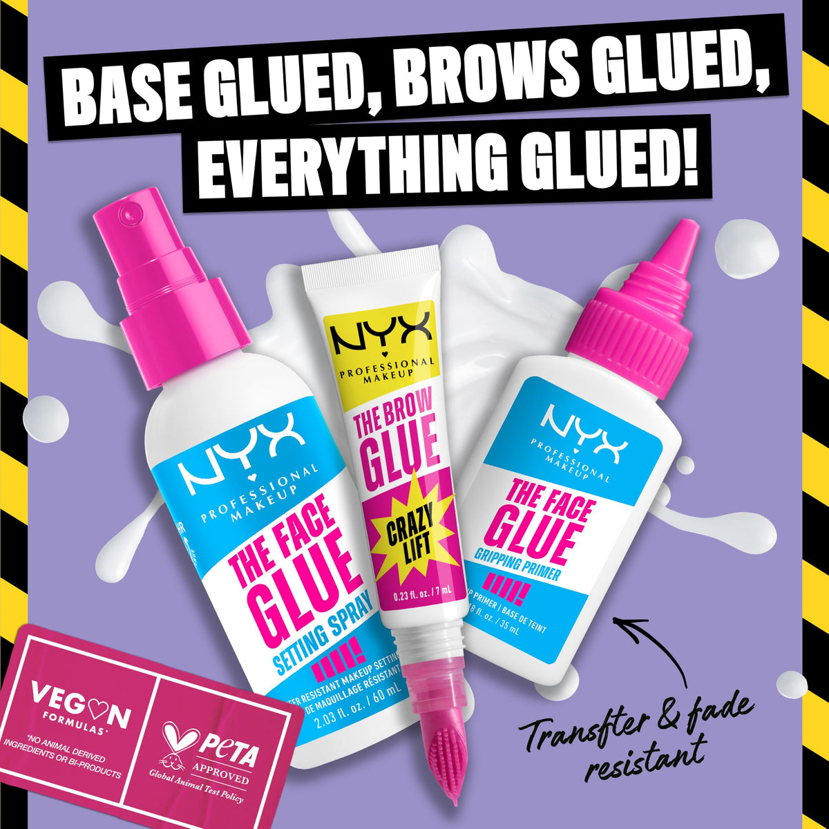 NYX PROFESSIONAL MAKEUP The Brow Glue Crazy Lift, Brow Lamination Gel with 16HR Strong Hold & Built-In Styling Comb - Clear Eyebrow Gel NYX PROFESSIONAL MAKEUP