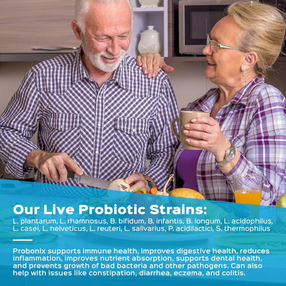 Probonix Humarian Liquid Probiotics for Adults - 12-Strain Probiotic Drops to Fortify Gut Health, Immunity and More - 30-Day Supply - Delicious Grape Flavor Probonix