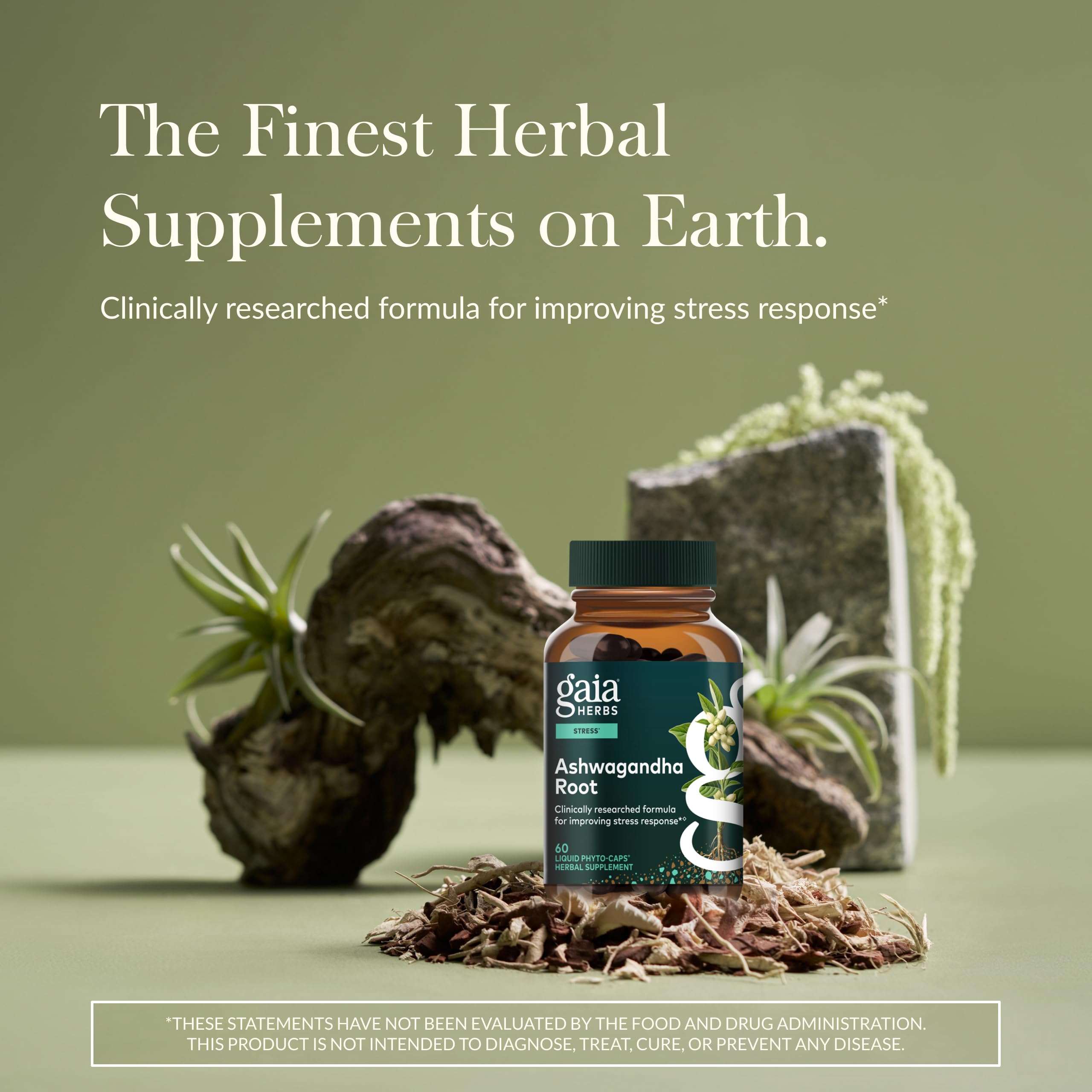 Gaia Herbs Ashwagandha Root - Stress Relief & Sleep Support Supplement - Supports Balanced Energy Levels & Positive Outlook* - 60 Vegan Liquid Phyto-Caps (30 Servings) Gaia Herbs buy australia supplements