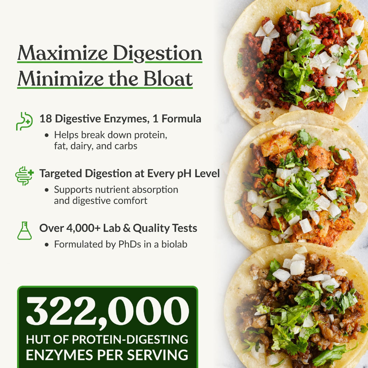 BiOptimizers MassZymes - Complete Digestive Enzymes Supplement for Gut Health - Bloating Relief for Men and Women - Lipase Amylase Bromelain BIOptimizers