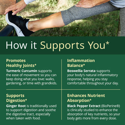 Boswellia Serrata Turmeric Supplement for Joint Support & Inflammation Balance – Turmeric Boswellia Supplement with Ginger & Black Pepper Extract Vimerson Health