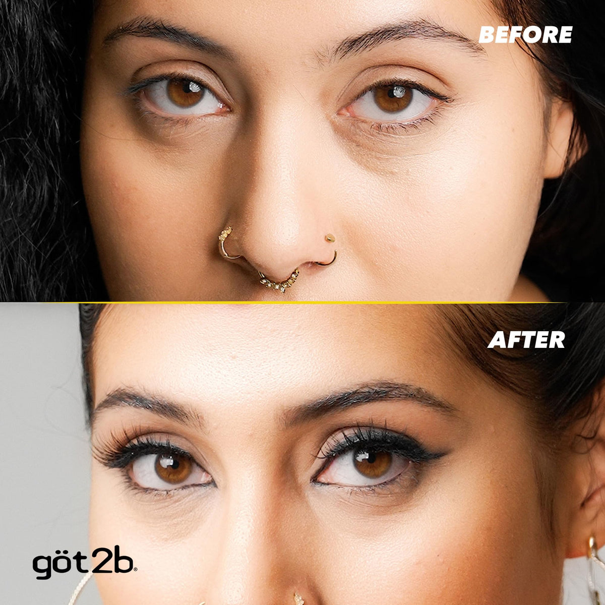 got2b Glued Brow Gel & Edge Control, Strong Hold, Clear, 0.54 Fl Oz Got2B