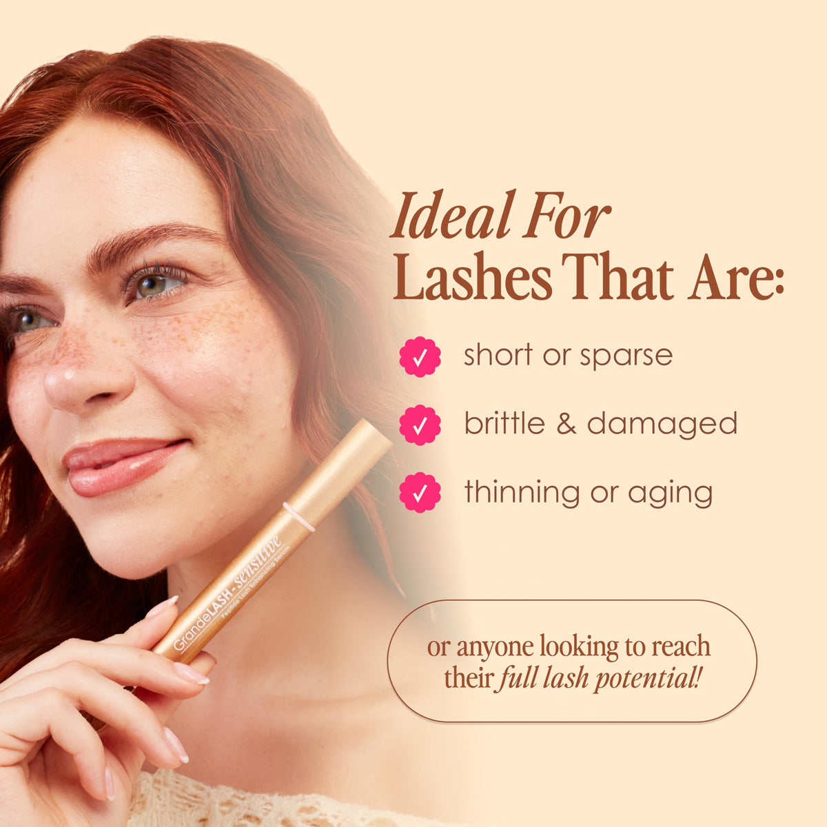 Grande Cosmetics GrandeLASH-Sensitive Lash Enhancing Serum, Travel Size Grande Cosmetics