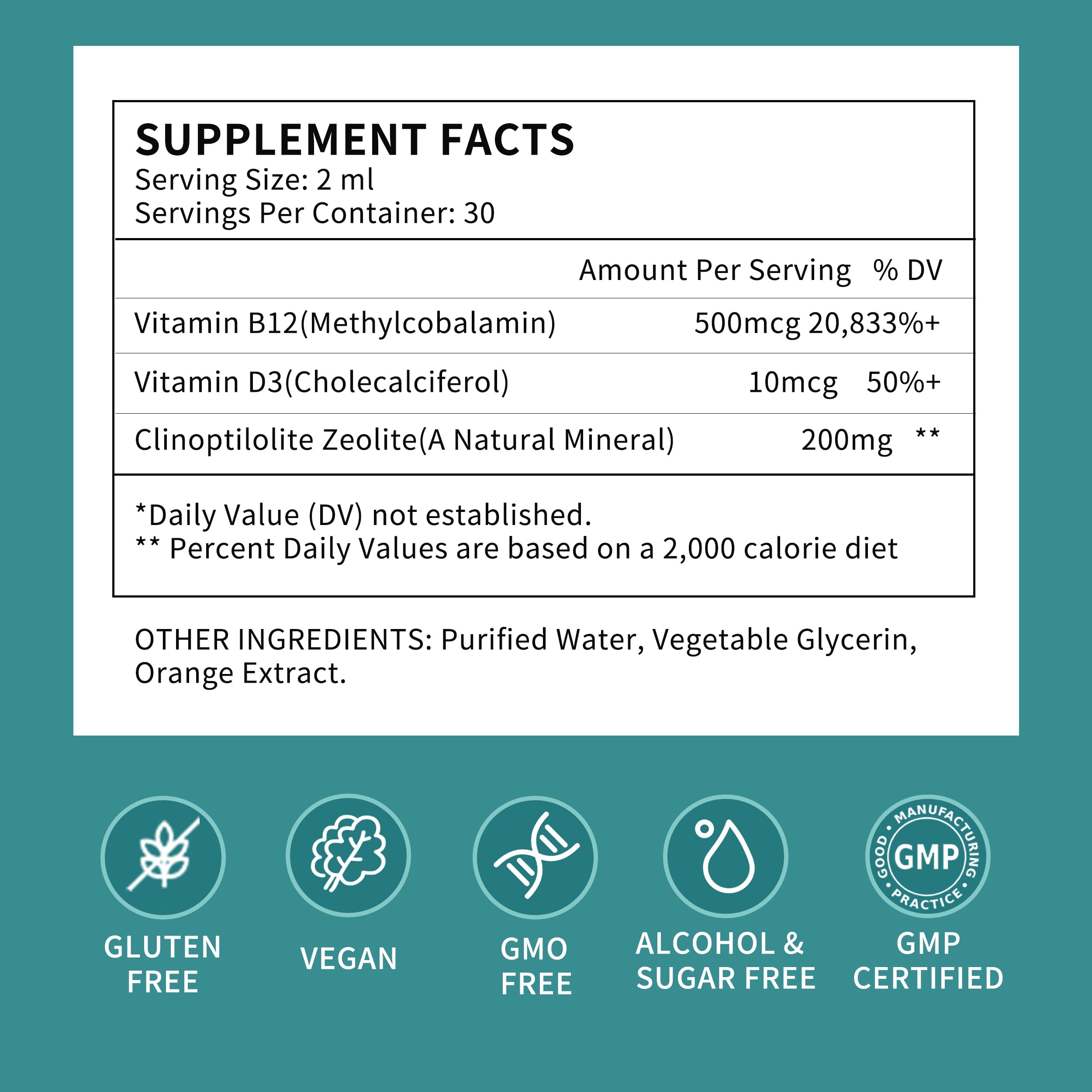 Zeolite Drops for Women,Adults and Kids- Clinoptilolite Zeolite Liquid Drops with Vitamin B12 & D3 - Heavy Metal Support, Immune Health, Natural Metabolism, Energy & Clear Skin - 30 Day Vegan Supply Herbance buy australia supplements