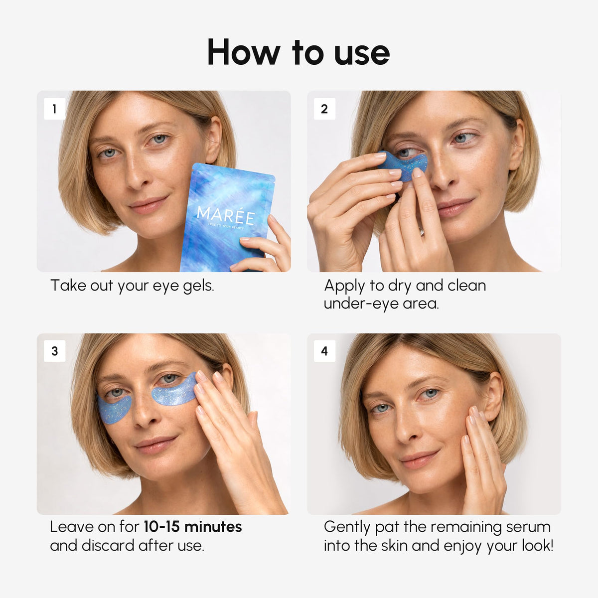 MAREE Eye Gels - Under Eye Patches for Puffy Eyes with Hyaluronic Acid MAREE