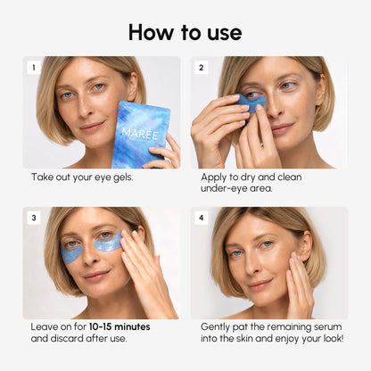 MAREE Eye Gels - Under Eye Patches for Puffy Eyes with Hyaluronic Acid MAREE