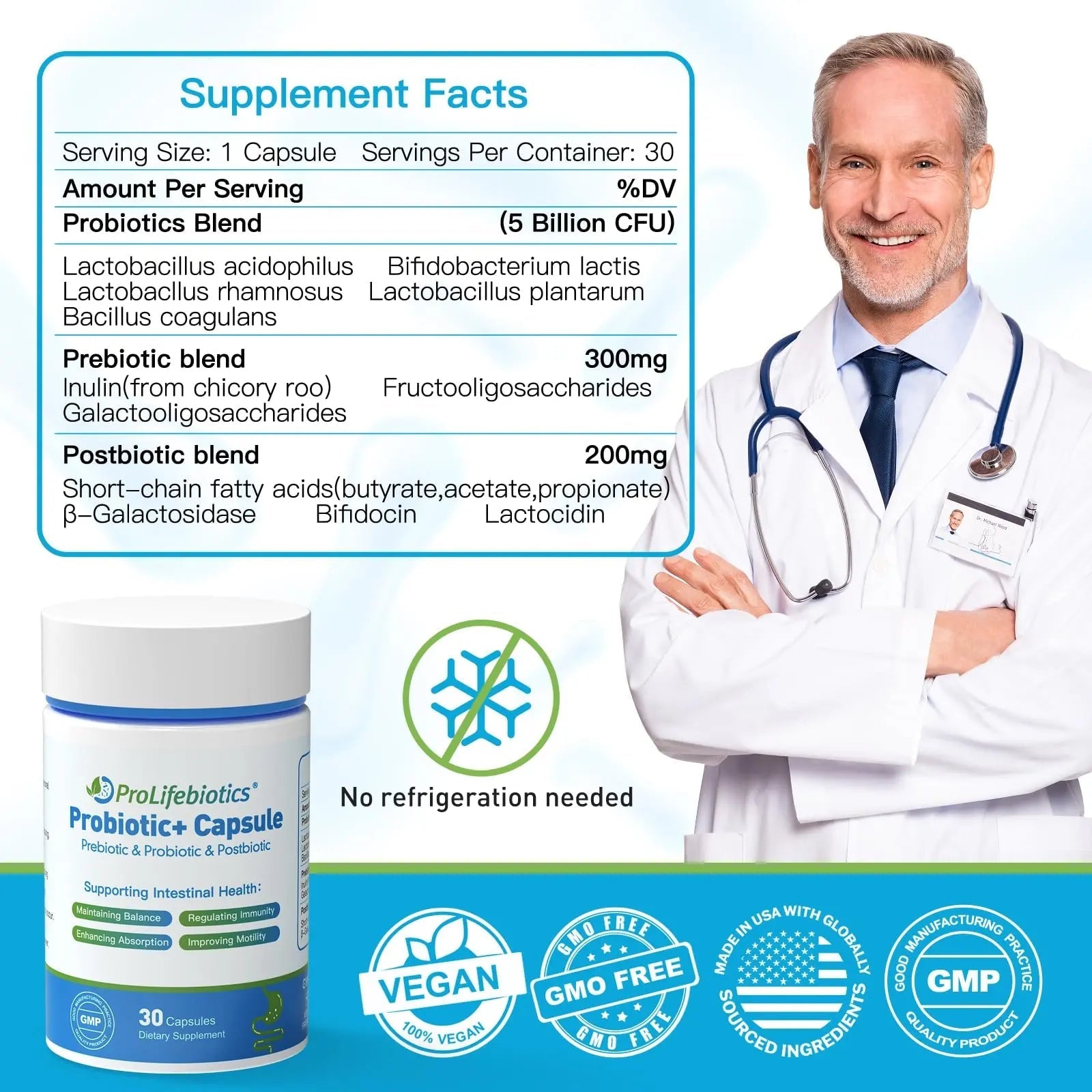 3-in-1 Probiotics for Gut and Digestive Health,Immune Support,Supplements Supporting Occasional Constipation,Diarrhea,Gas,Bloating,Delayed-Released Designed to Thrive, 30 Vegan Capsules PROLIFEBIOTICS buy australia supplements
