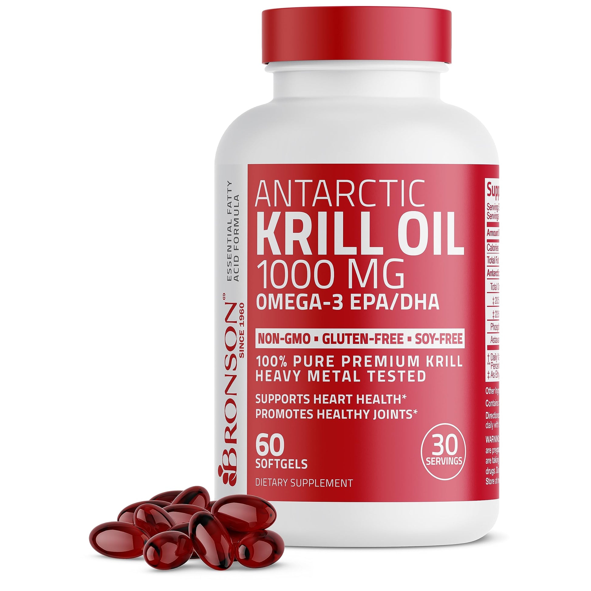 Bronson Antarctic Krill Oil 1000 mg with Omega-3s EPA, DHA, Astaxanthin Bronson buy australia supplements