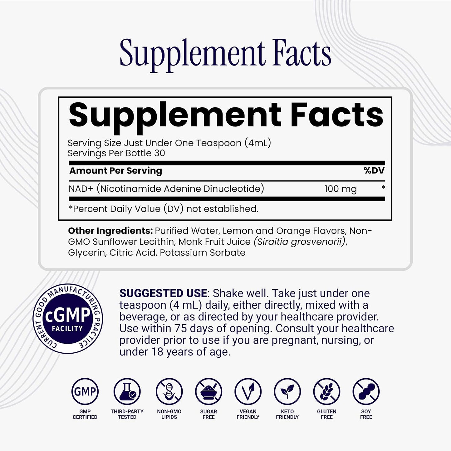 Rho Nutrition Liposomal NAD+ Liquid Supplement | High Absorption Formula, Active NAD+, Cellular Health, Healthy Aging & Energy Metabolism, 30 Servings Gsupps Australia