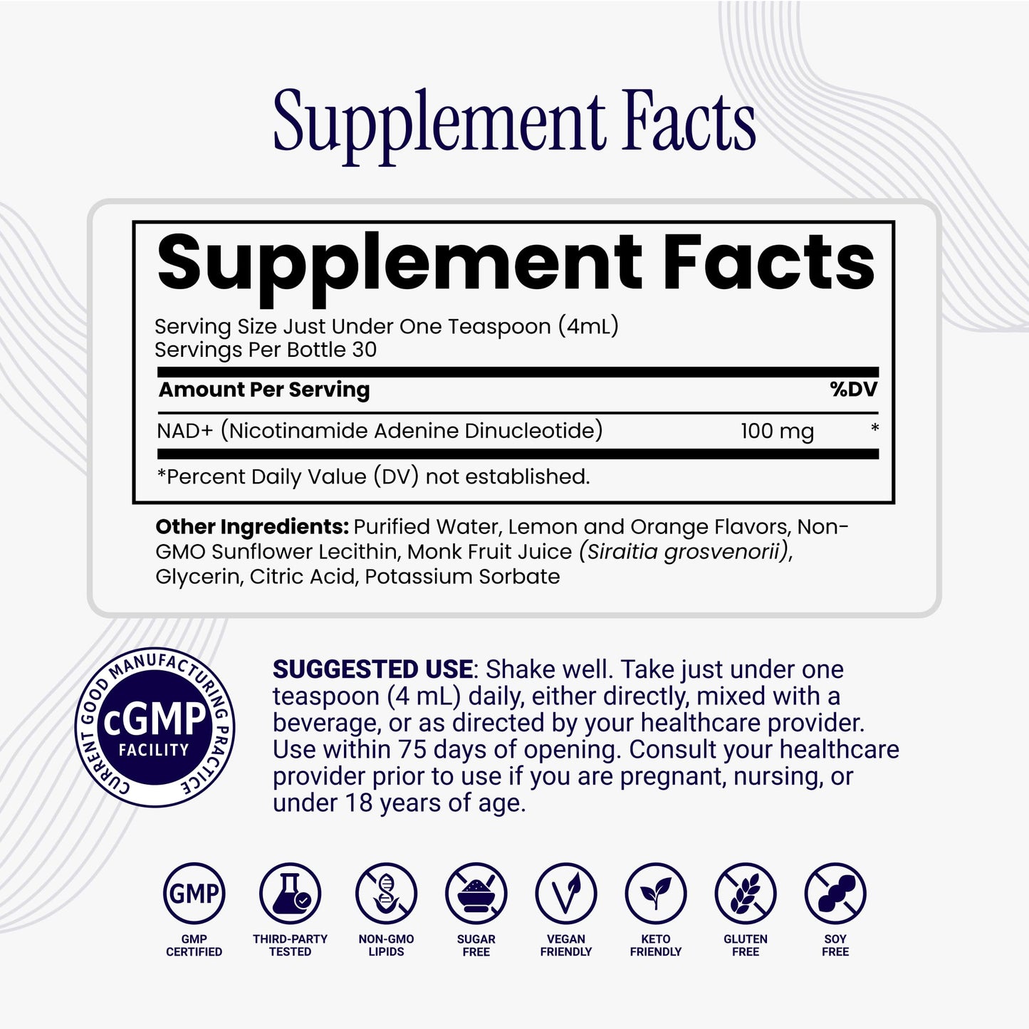 Rho Nutrition Liposomal NAD+ Liquid Supplement | High Absorption Formula, Active NAD+, Cellular Health, Healthy Aging & Energy Metabolism, 30 Servings Gsupps Australia