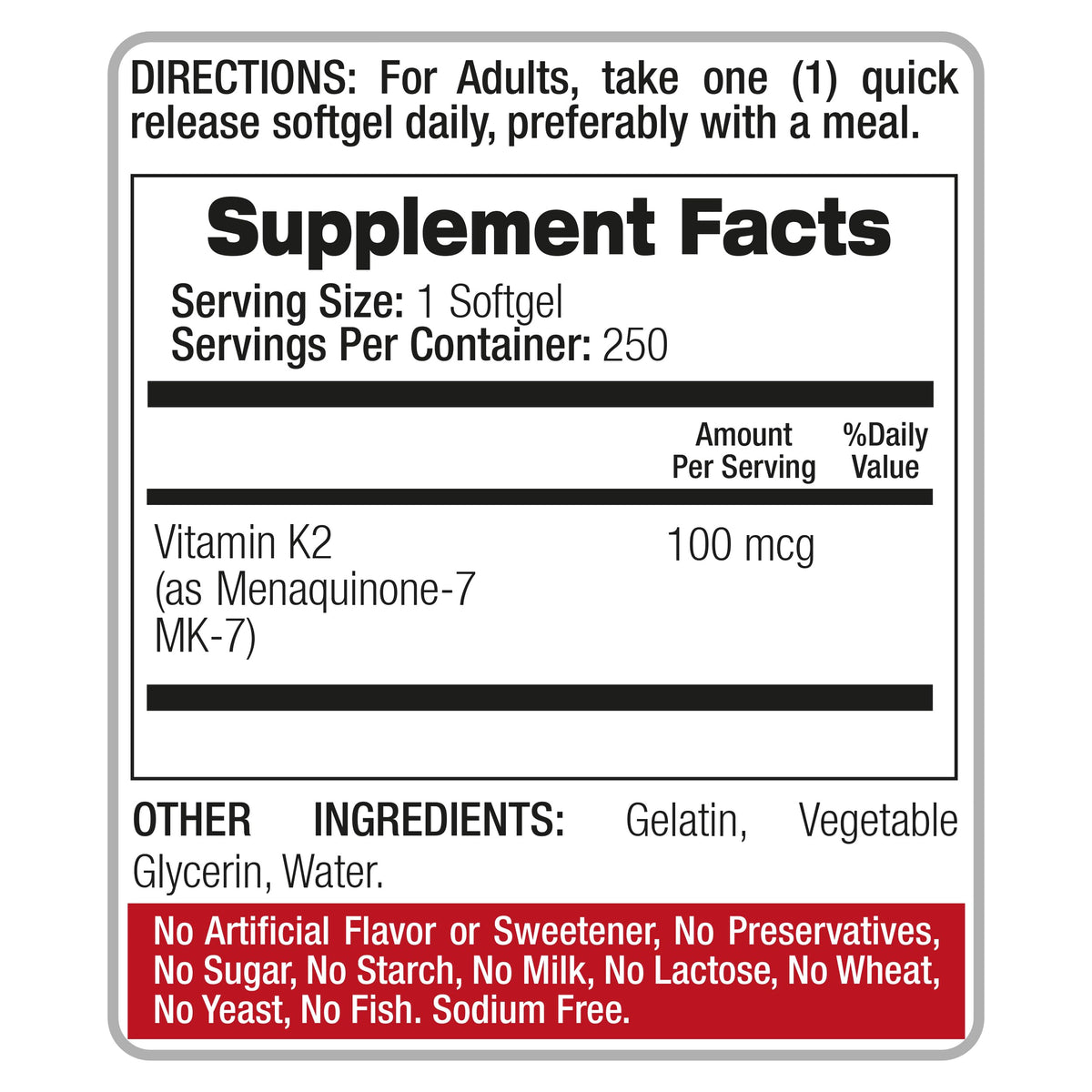 FITO MEDIC'S Lab | Vitamin k2 | k2 Vitamin Supplement | Vitamin k | 250 softgels | 100 mcg | FITO MEDIC'S