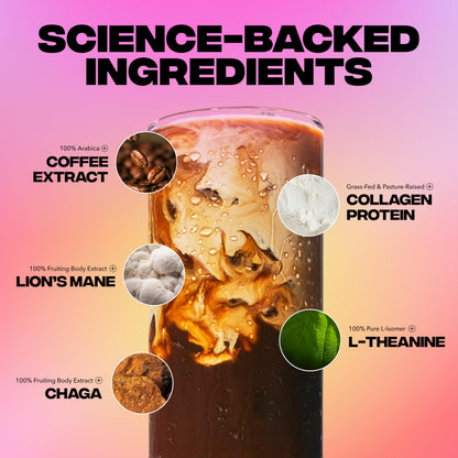 Everyday Dose Premium Adaptogenic Mushroom Coffee with Grass-Fed Collagen, Chaga, Lions Mane & L-Theanine for Better Focus, Energy, Digestion, Skin, and Immunity 30 Servings Everyday Dose