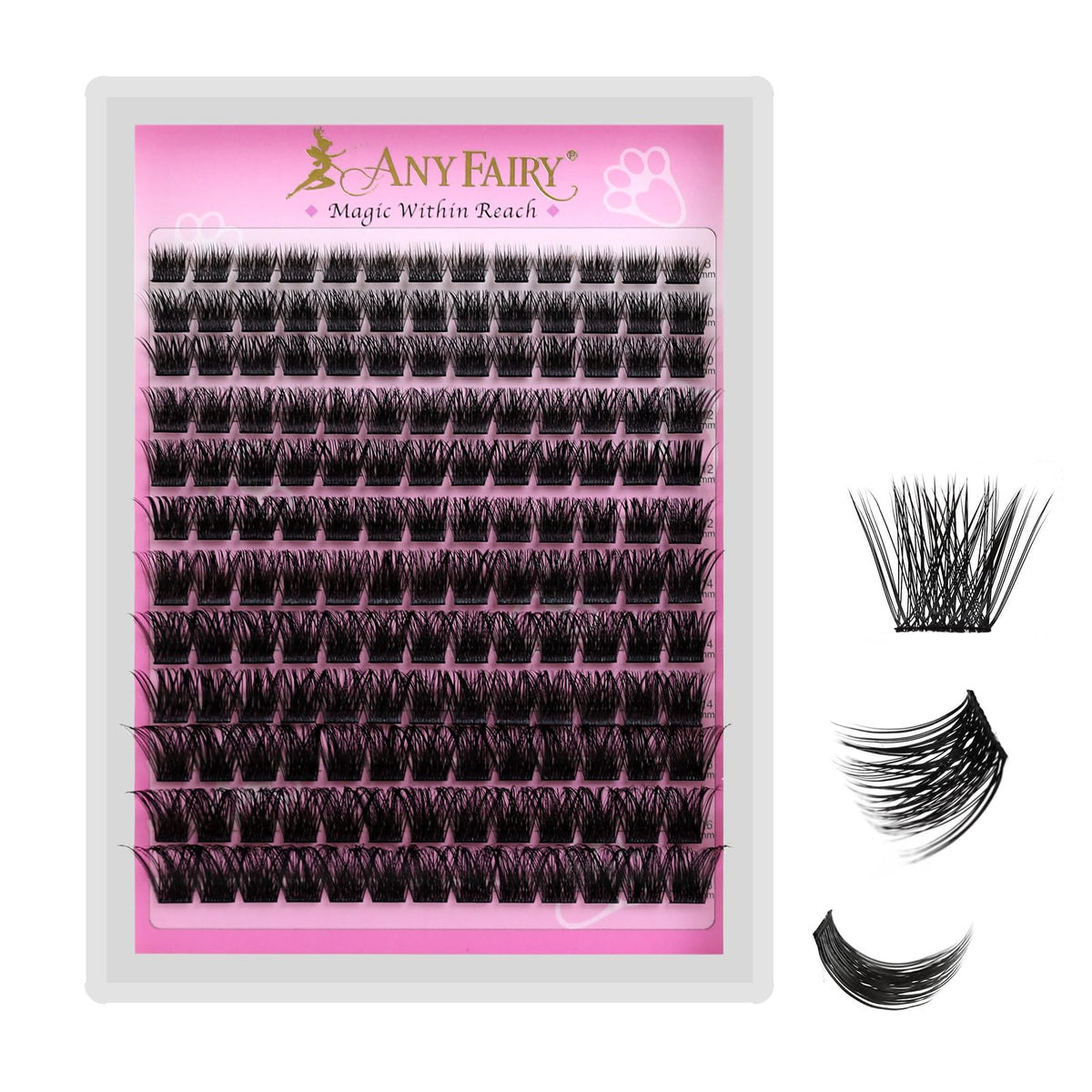 AnyFairy Lash Clusters 8-18mm Wispy Eyelash Clusters 144pcs Cluster Lashes DIY Individual Lashes Clusters with Soft Thin Band for Self Use,Beginner-Friendly(Sylph-774) ANYFAIRY