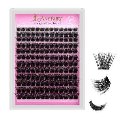 AnyFairy Lash Clusters 8-18mm Wispy Eyelash Clusters 144pcs Cluster Lashes DIY Individual Lashes Clusters with Soft Thin Band for Self Use,Beginner-Friendly(Sylph-774) ANYFAIRY