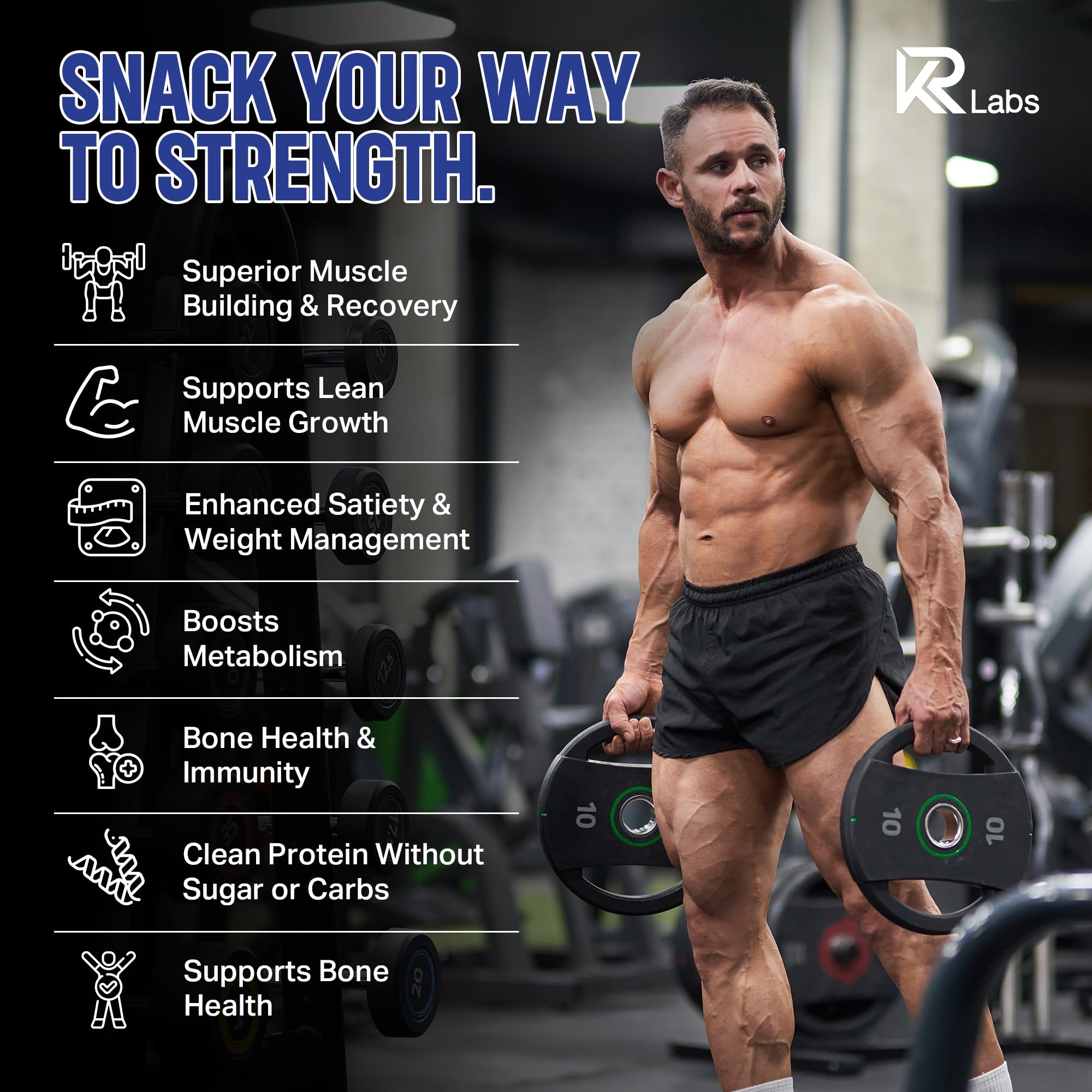 KR Labs Zero Carb 100% Pure Whey Isolate Protein Gummies | 300g Total Protein per Bag | 10g per Serving Plant Based with Vitamins for Men & Women KR Labs buy australia supplements