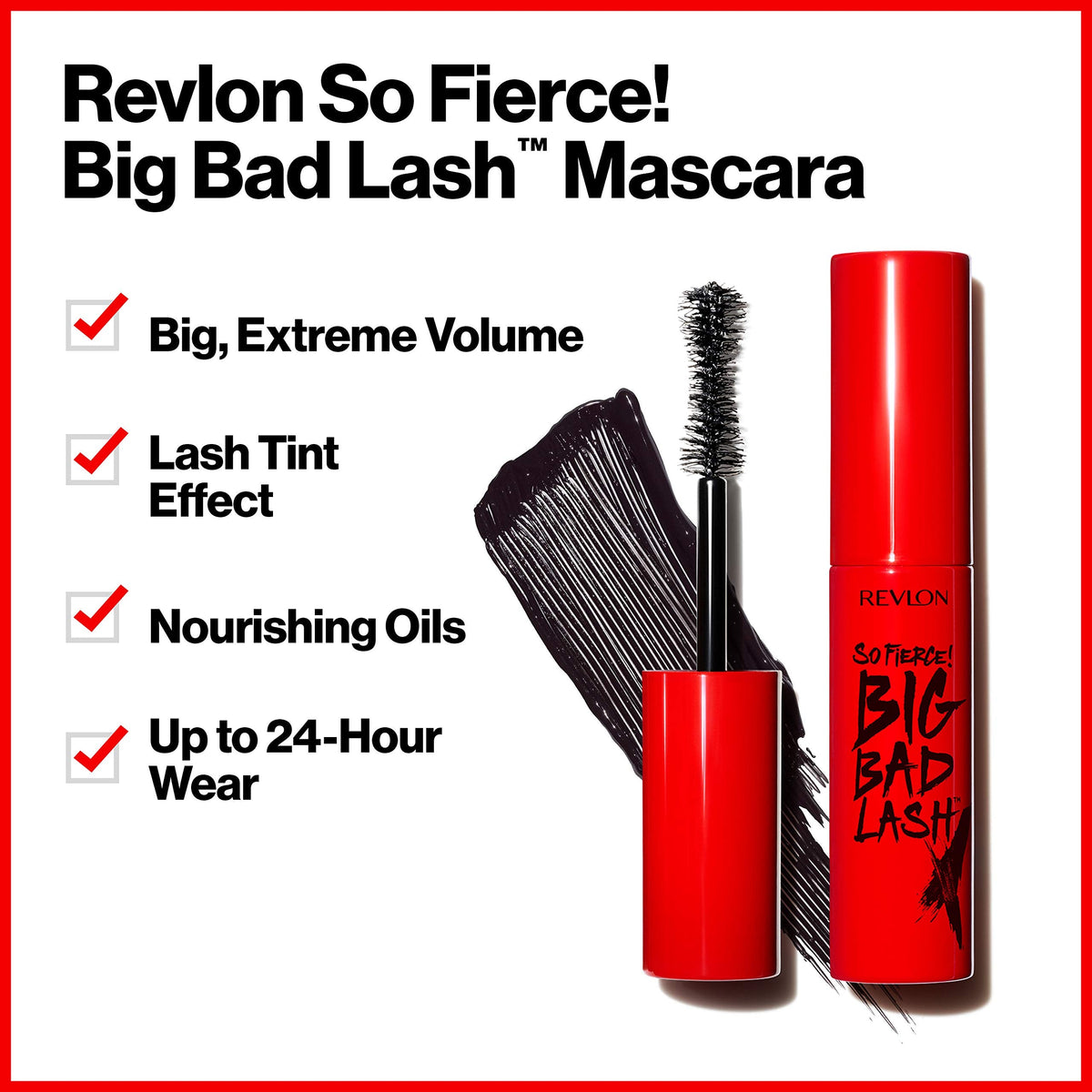 Revlon So Fierce! Big Bad Lash Mascara, 760 Blackest Black, 0.34 fl oz REVLON