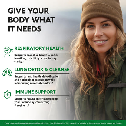 Mullein Lung Detox - Mullein Leaf Extract - Marshmallow Root | Echinacea | Oregano | Quercetin | NAC - 15-in-1 Lung Support & Cleanse for Smokers Supplement NUTRAHARMONY