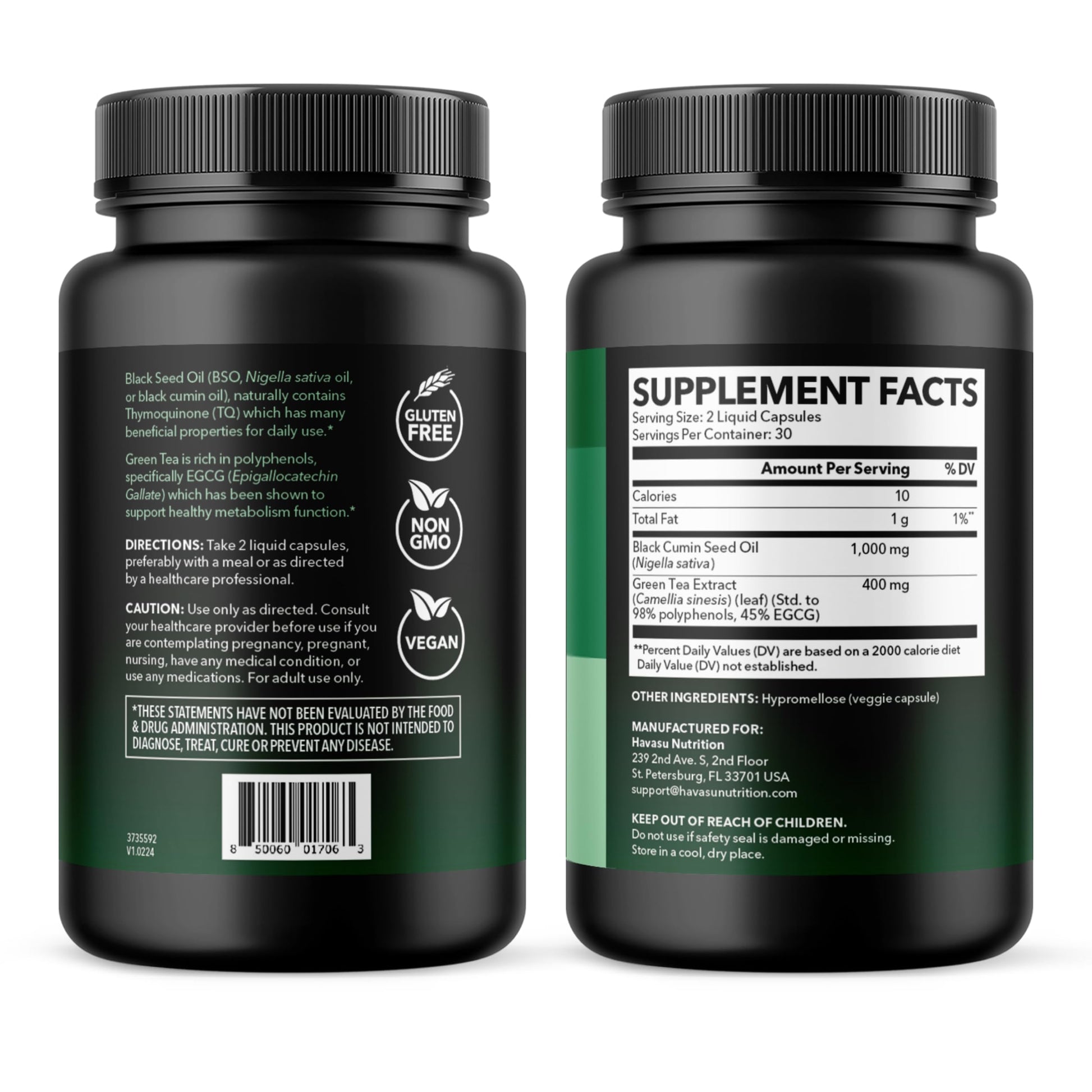 Black Seed Oil Capsules, Vegan, Non-GMO, Cold-Pressed Nigella Sativa, 90ct | 1500mg Per Serving Black Cumin Supplement for Skin Health, Immune Function, and Digestive Health, Unflavored, 30 Servings Gsupps Australia