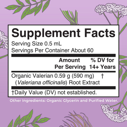 MARYRUTH'S Organics Valerian Root Liquid Drops | 2 Month Supply | Sugar Free | USDA Organic Valerian Root Drops | Support Sleep | Calm and Stress Relief MARYRUTH'S