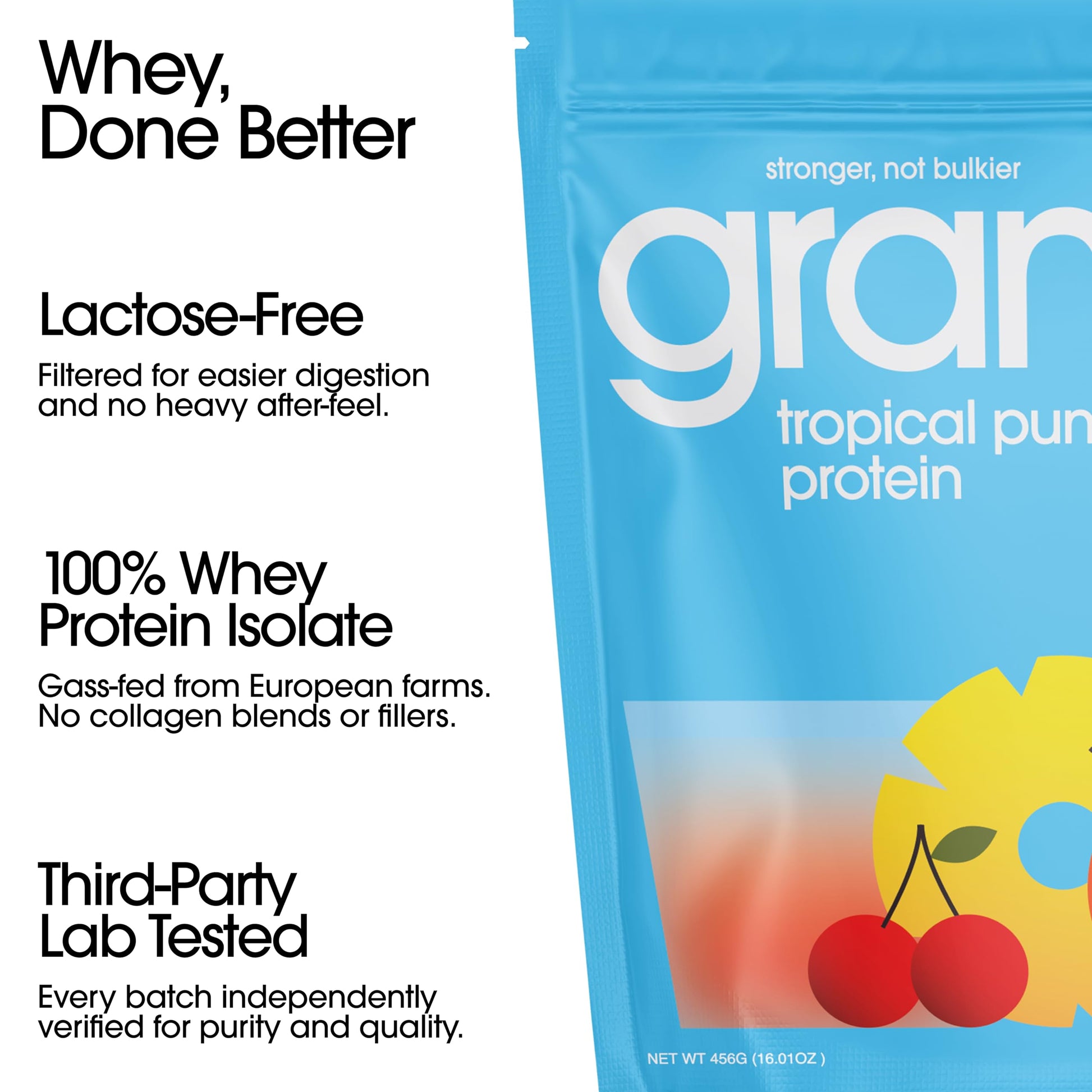 GRAMMS Clear Protein Powder Packets 20G Protein Sample Packets Variety Flavors for Women & Men | Lactose Free, Grass-Fed Whey Isolate, Gluten Free, Zero Sugar, Gut Friendly, Non-Bloating(9 Pack) GRAMMS buy australia supplements