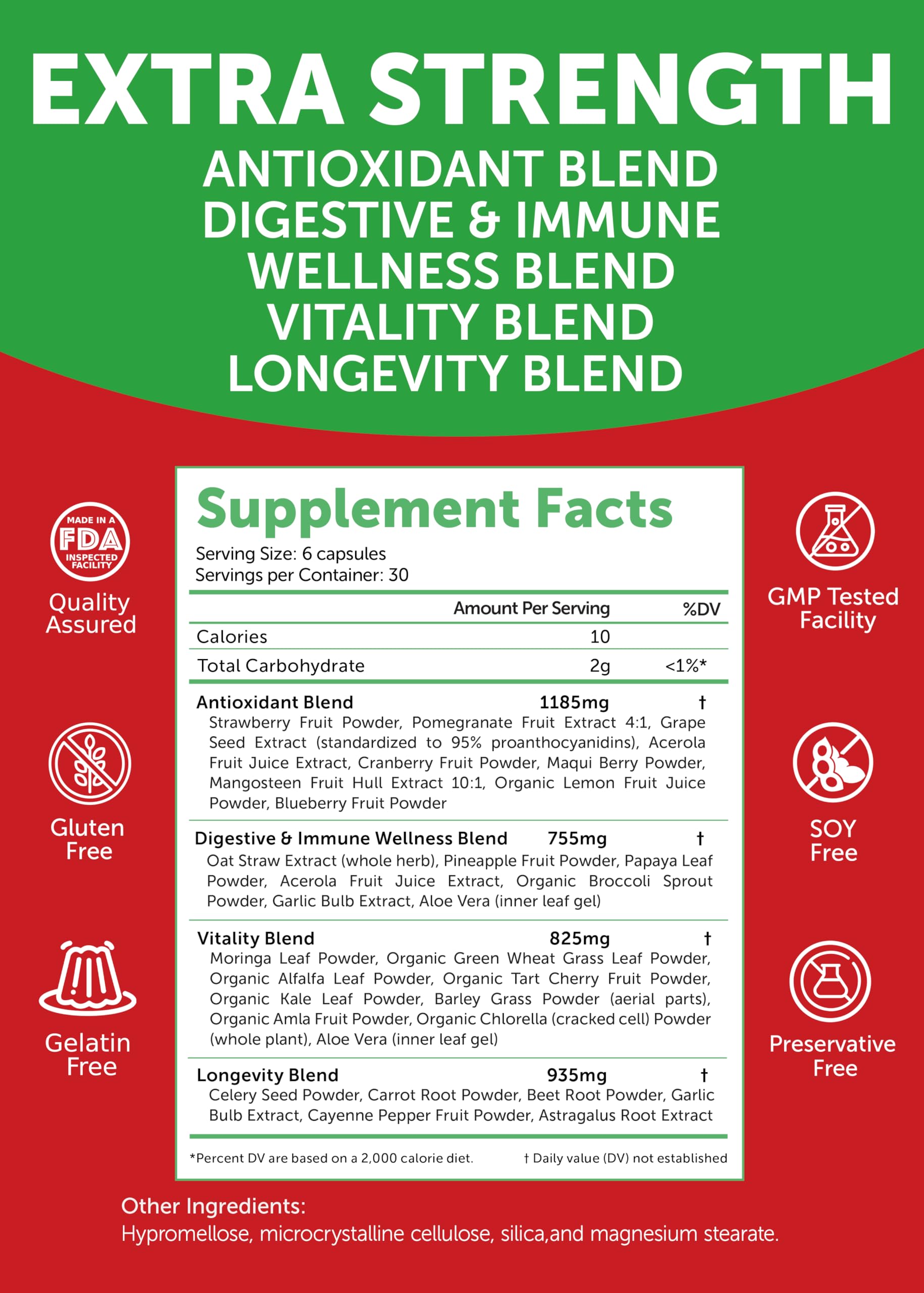Lunakai USA Made Superfood Fruits & Veggies Supplement - All-in-One with 4 Blends & Scented Capsules, 180ct Super Veggie Capsules for Adults Lunakai buy australia supplements