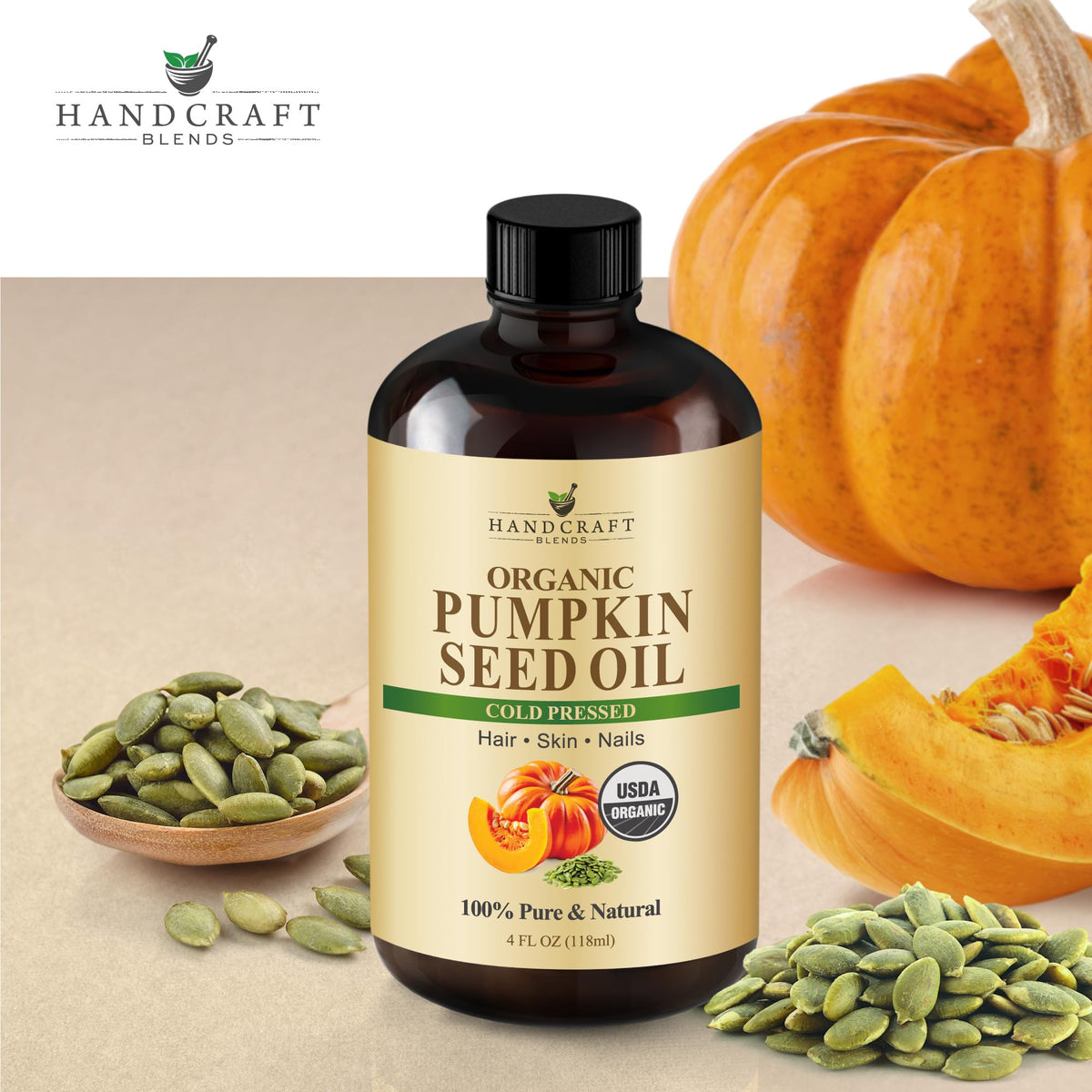 Handcraft Blends Organic Pumpkin Seed Oil - 4 Fl Oz Handcraft Blends