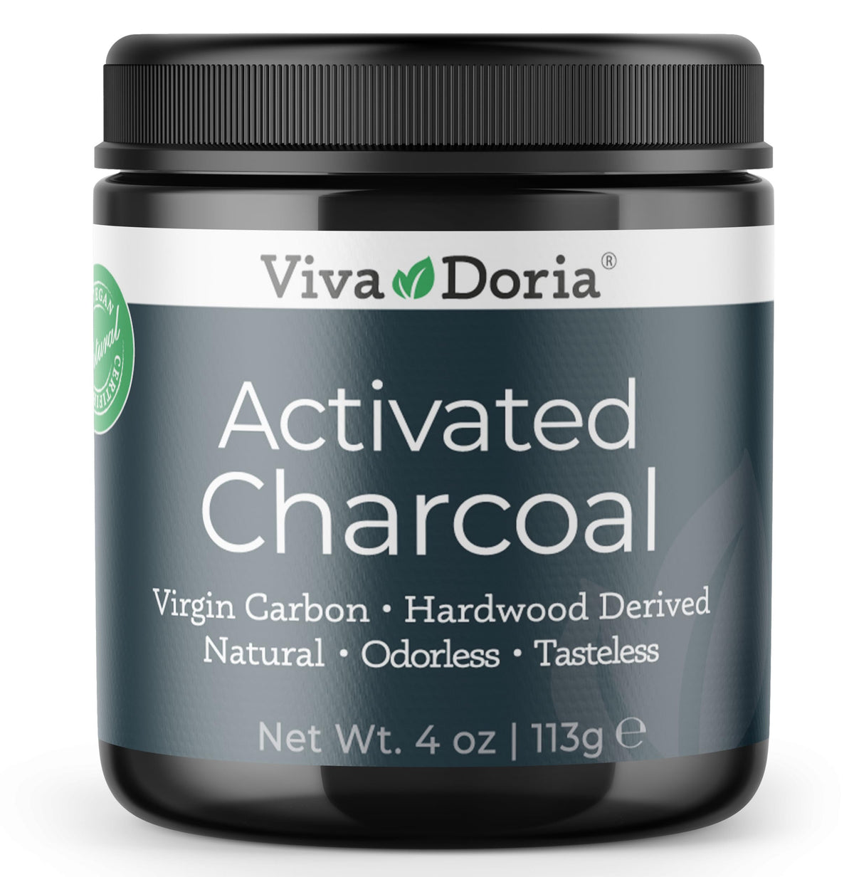 Viva Doria Activated Charcoal Powder, Hardwood Derived, Food Grade, 4 Oz Viva Doria